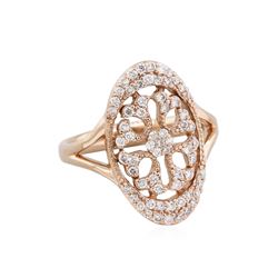 14KT Rose Gold 0.52ctw Diamond Ring