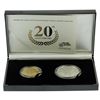 Image 1 : 2006 W American Eagle 20th Anniversary Gold & Silver Set with COA