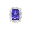 Image 2 : 14KT White Gold GIA Certified 24.17ct Tanzanite and Diamond Ring