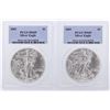 Image 1 : Set of (2) 2001 Silver Eagle Coins PCGS MS69