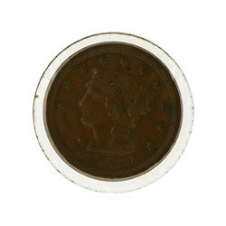 1855 Large Cent Braided Hair Coin