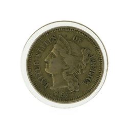 1865 Three Cent Nickel Piece Coin