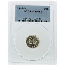 1944-D Mercury Dime PCGS Graded MS66FB
