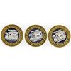 Image 2 : Lot of (3) Riverside Resort Laughlin $10 Casino Gaming Token .999 Fine Silver Li