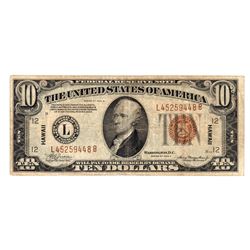 1934A $10 Emergency Hawaii Federal Reserve Note