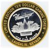 Image 1 : Flamingo Laughlin $10 Casino Gaming Token .999 Fine Silver Limited Edition