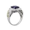 Image 3 : 14KT White Gold 4.86ct Sapphire and Diamond Ring