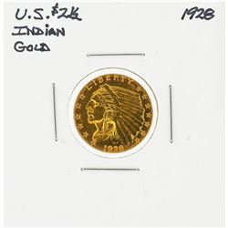 1928 $2 1/2 Indian Head Quarter Eagle Gold Coin
