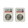 Image 1 : Set of (2) 2011 $1 American Silver Eagle Early Release NGC MS69
