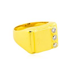18KT Yellow Gold 0.30ctw Mens Diamond Ring