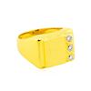 Image 1 : 18KT Yellow Gold 0.30ctw Mens Diamond Ring