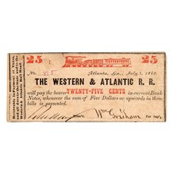 July 1, 1862 Twenty-Five Cents The Western Atlantic R.R