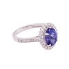 Image 2 : 14KT White Gold 2.15ct Tanzanite and Diamond Ring