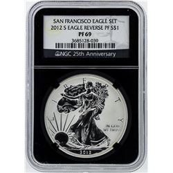2012-S Silver Eagle 25th Anniversary Reverse Proof NGC PF69
