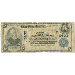 1902 $5 National Currency Bank Note Salt Lake City, Utah