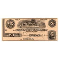 1800's $20 The Bank of New England Goodspeed's Landing Obsolete Note