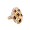 Image 1 : 14KT Rose Gold 2.47ctw Ruby and Diamond Ring