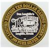 Image 1 : Riverside Resort Laughlin $10 Casino Gaming Token .999 Fine Silver Limited Editi