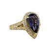 Image 1 : 14KT Yellow Gold 3.60ct Tanzanite and Diamond Ring