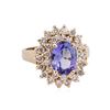Image 1 : 14KT Rose Gold 1.87ct Tanzanite and Diamond Ring