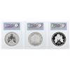 Image 2 : 3 Coin Set 2006 Silver Eagle 20th Anniversary NGC Graded Coins