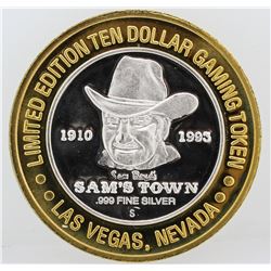 Sam's Town Las Vegas $10 Casino Gaming Token .999 Fine Silver Limited Edition