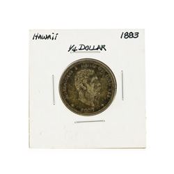 1883 Hawaii Issue Quarter Dollar Silver Coin
