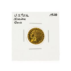 1928 $2 1/2 Indian Head Quarter Eagle Gold Coin