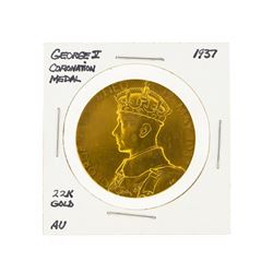 1937 22K George V Coronation Gold Medal