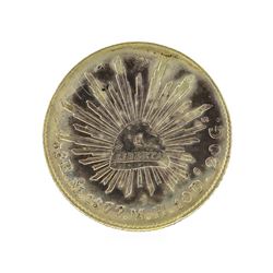 1877 8 Reales Mexico Silver Coin