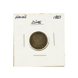 1883 Hawaii Issue Dime Silver Coin