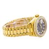 Image 3 : Ladies 18KT Yellow Gold Rolex President Watch with Diamond Bezel & Dial