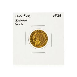 1928 $2 1/2 Indian Head Quarter Eagle Gold Coin