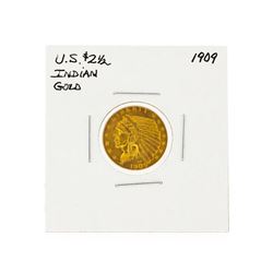 1909 $2 1/2 Indian Head Quarter Eagle Gold Coin