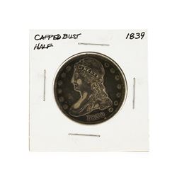 1839 Half Dollar Capper Bust Silver Coin