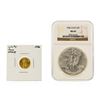 Image 1 : 1986 $5 Gold American Eagle and $1 American Silver Eagle Coin Set