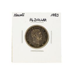 1883 Hawaii Issue Quarter Dollar Silver Coin