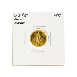 1991 1/10 oz. $5 Gold American Eagle Coin