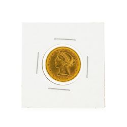 1882 $5 Liberty Head Half Eagle Gold Coin