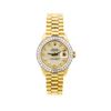 Image 1 : Ladies 18KT Yellow Gold Rolex President Watch with Diamond Bezel & Dial