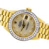 Image 2 : Ladies 18KT Yellow Gold Rolex President Watch with Diamond Bezel & Dial
