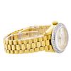 Image 3 : Ladies 18KT Yellow Gold Rolex President Watch with Diamond Bezel & Dial