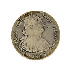 1808 8 Reales Mexico Spanish Colonial Silver Coin