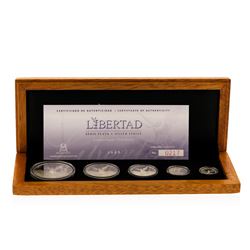 2008 Silver Libertad 5 Coin Proof Box Set