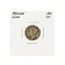 1921-D Mercury Dime Silver Coin