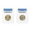 Image 1 : Set of 1940 & 1940-S Walking Liberty Half Dollar Coins PCGS Graded