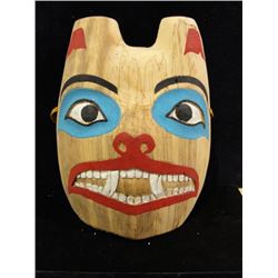 Signed Carved Native Bear Mask