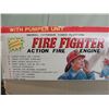 Image 2 : Vintage NIB Fire Fighter Action Fire Engine w/Pumper cart