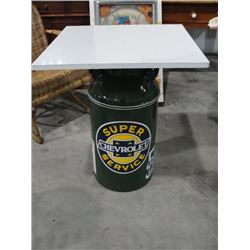 Oil & Gas Cream Can Table