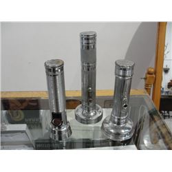 3 Vintage Flashlights